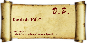 Deutsh Pál névjegykártya